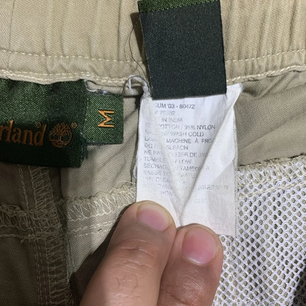 Timberland Men's Size M/10 Inseam Flat‎ Front  British Khaki Chino Shorts